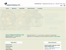 Tablet Screenshot of highlandmedicalpc.com
